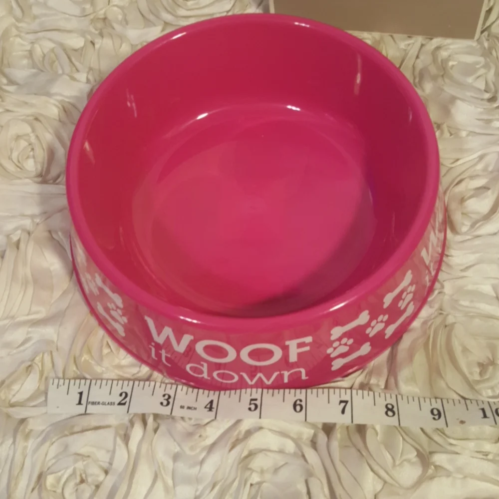 Pet Dog/Cat Bowl and Treat Jar Set New